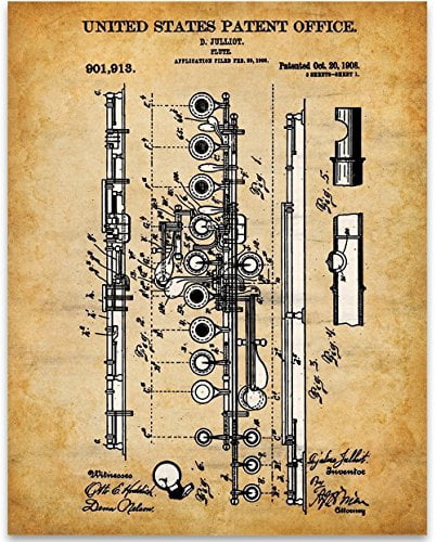 Sax Player Musician Band Director Print Gift S0011 Patent Art Saxophone