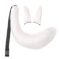 thumbnail image 4 of Ensemble 3 Pcs Oreilles et Queue en Peluche Réglables pour Carnaval Halloween Robe Femmes Filles Blanc, 4 of 10