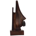 thumbnail image 4 of Benzara Hand Carved Wooden Nose Shaped Spectacle Holder With Mustache, Brown, 4 of 5