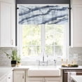 thumbnail image 2 of nqOlkjepod Modern Grey White Farmhouse Short Window Curtain Valances, Abstract Marble Geometrci Patterns Rod Pocket Kitchen Valances for Living Room Bedroom Bathroom Cafe, 1 Panel - 60" x 18", 2 of 8