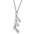 thumbnail image 2 of MDR Trading SS-PIP001-E 16 & 1.5 in. Silver Bamboo Initial Letter E Necklace, 2 of 2