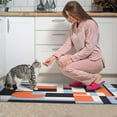 thumbnail image 4 of Geometric Pattern` Kitchen Rugs and Mats Sets Of 2,Kitchen Decoration Rugs,Rubber Backing Non-Slip Floor Mat for Sink Washable Waterproof Laundry Room Runner Rugs, 4 of 7