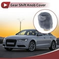 thumbnail image 2 of Cubierta de pomo de cambio de marcha única Bargains universal para automóvil SUV camión RV protector de palanca de cambios anidado de felpa gris, 2 of 7