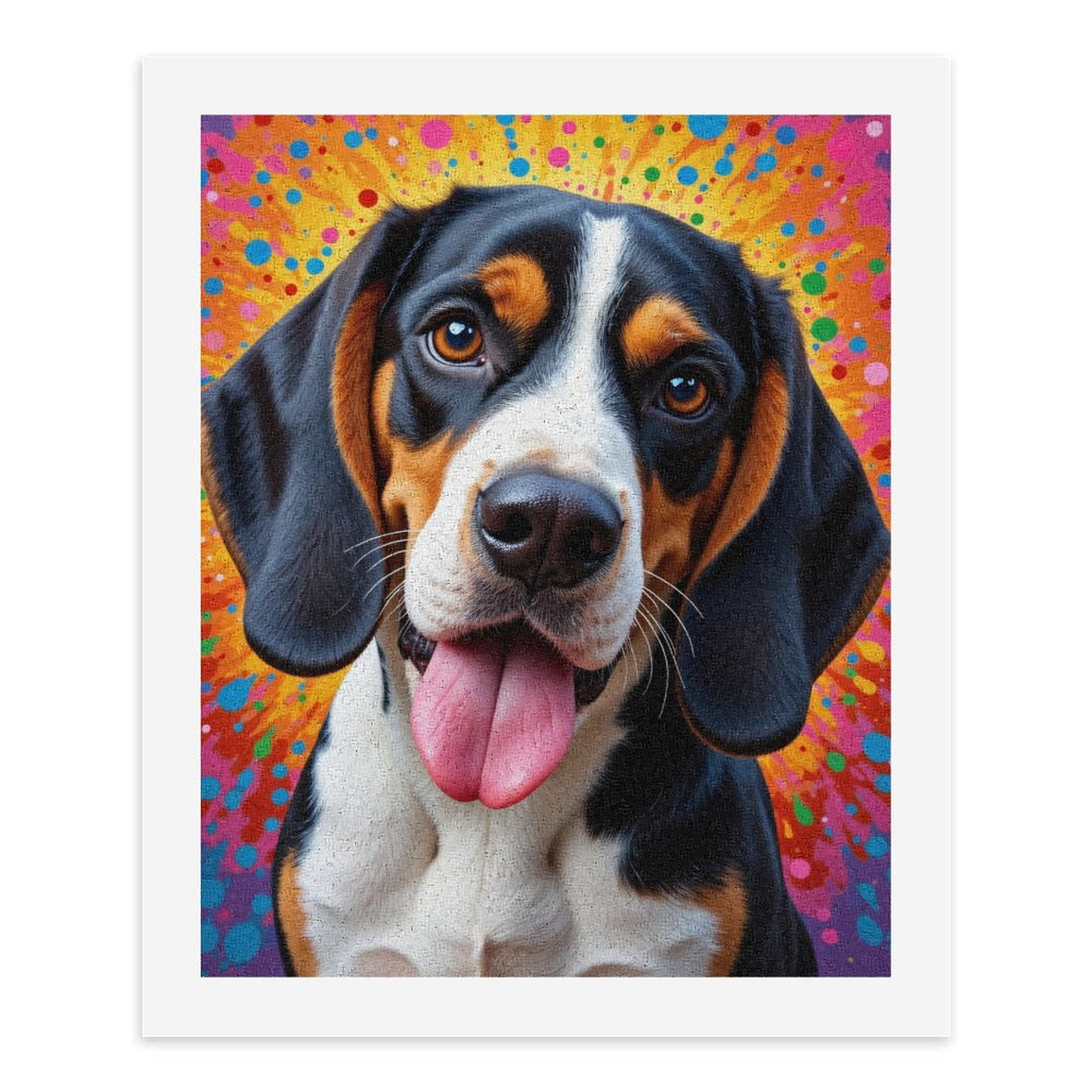 Paint By Numbers Kit for Adults Beginner - DIY Dog Colorful Art Licking Tongue Canvas Painting Kits for Adults, Frameless Paint By Number for Adults for Home Wall Decor 16x20 Inch