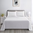 thumbnail image 4 of Marina Decoration 600 Thread Count Ultra Soft Deep Pocket Hotel Standard Solid Bedding Long Staple Percale Cotton All Season Sheet Set with Pillowcase, 4 of 7