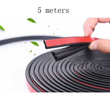 5M B Type Car Rubber Seal Use In Car Door Self Adhesive Automotive Rubber Weather Draft Seal None Toxic Windproof Soundproofing Engine