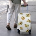 thumbnail image 3 of White Yellow Purple Flower Bouquet Sunflower Pattern Luggage Cover Fashion Suitcase Cover Baggage Covers Fit 25-28 Inch Luggage (Go Travel), 3 of 5