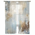 thumbnail image 3 of Moroccon Sheer Curtains 96 Inches Long 2 Panels Set, Window Sheer Curtains for Living Room/Bedroom, Moroccan Light Filtering Rod Pocket Curtain 52'' x 96'' x 2, 3 of 7