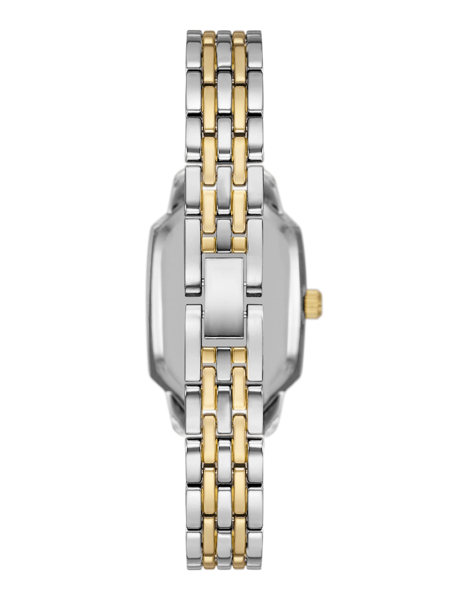 Folio Women’s 2PC Watch & Bracelet Set with 22mm Octagonal Case, Two-Tone Design