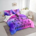 thumbnail image 3 of Feelyou Gymnastics Teen Bedding Comforter Set 7 Pieces, Dreamy Starry Sky Full Bedding Set, 3 of 8