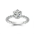 thumbnail image 3 of solitaire jewels 2CT Round Moissanite Hidden Halo Engagement Ring For Women, 10K White Gold, 3 of 6