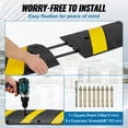 thumbnail image 6 of VEVOR 2 PCs 72'' Rubber Speed Bump 2 Channel 22000lbs Load Heavy Duty Speed Hump for Asphalt Concrete Gravel Roads, 6 of 9