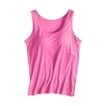 thumbnail image 4 of Womens Tops Womens Tank Tops With In Bra Summer Basic Padded Yoga Shirt Shelf Bras Workout Camisole Casual Undershirt Casual Sleeveless Tank Tops For Women, 4 of 7