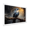 thumbnail image 2 of Designart "Midnight Floral Melody of Bird II" Animals Framed Wall Art Decor - Modern Farmhouse Blue Hummingbird Hallway Framed Wall Art Decor, 2 of 6