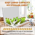 thumbnail image 2 of Drop in Ice Chest, 20" L x 16" W x 13" H Stainless Steel Ice Cooler, Commercial Ice Bin with Hinged Cover, Outdoor Kitchen Ice Bar, Drain-Pipe and Drain Plug Included, for Cold Wine Beer, 2 of 8