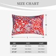 thumbnail image 6 of YFYANG Super Soft Rectangular Plush Cushion Cover (Without Pillow Insert), Red Floral Line Art Comfort and Non-Pilling Hidden Zip Bedroom Sofa Pillowcases, 14"x20", 6 of 8