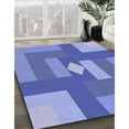 thumbnail image 2 of Ahgly Company Indoor Round Patterned Denim Blue Area Rugs, 5' Round, 2 of 6