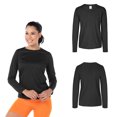 thumbnail image 2 of Playera Cuello Redondo Manga Larga YAZBEK para dama Color negro Talla Extra Grande 100% poliéster, 2 of 3