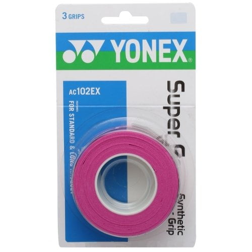 YONEX Overgrip Super Grap Pink 3er Poignée Bandes Tennis Squash Badminton 