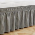 thumbnail image 4 of 15'' Drop Elastic Polyester Bed Skirt Ruffle Easy Fit Spread Cover Valance (Twin), 4 of 8