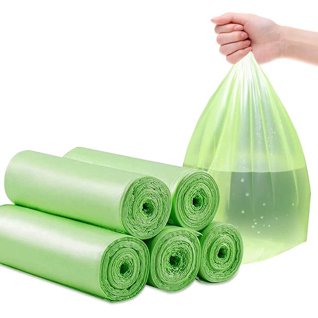 Bolsas para Residuos Orgánicos Paquete de 100 - Resistentes al Desgarro - 50 X 60 cm - 5 Rollos - Compostables - Biodegradables Rojo Verde Cocina, Decoración y Otros