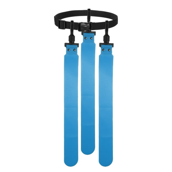 Uxcell Flag Football Set, Adjustable Flag Football Belt with 1 Belt and 3 Flags  Easy Tear Away for Men Women Players Training Competition (Sky Blue)