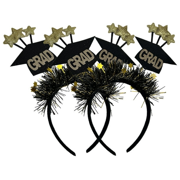 KAKOWELY 2 diademas para birrete de graduación, decoración para el cabello, aro para el cabello