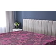 thumbnail image 5 of Ambesonne Ribbon Flowers Fitted Sheet, Art Purplish Floral, California King, Magenta Dried Rose Coral, 5 of 5