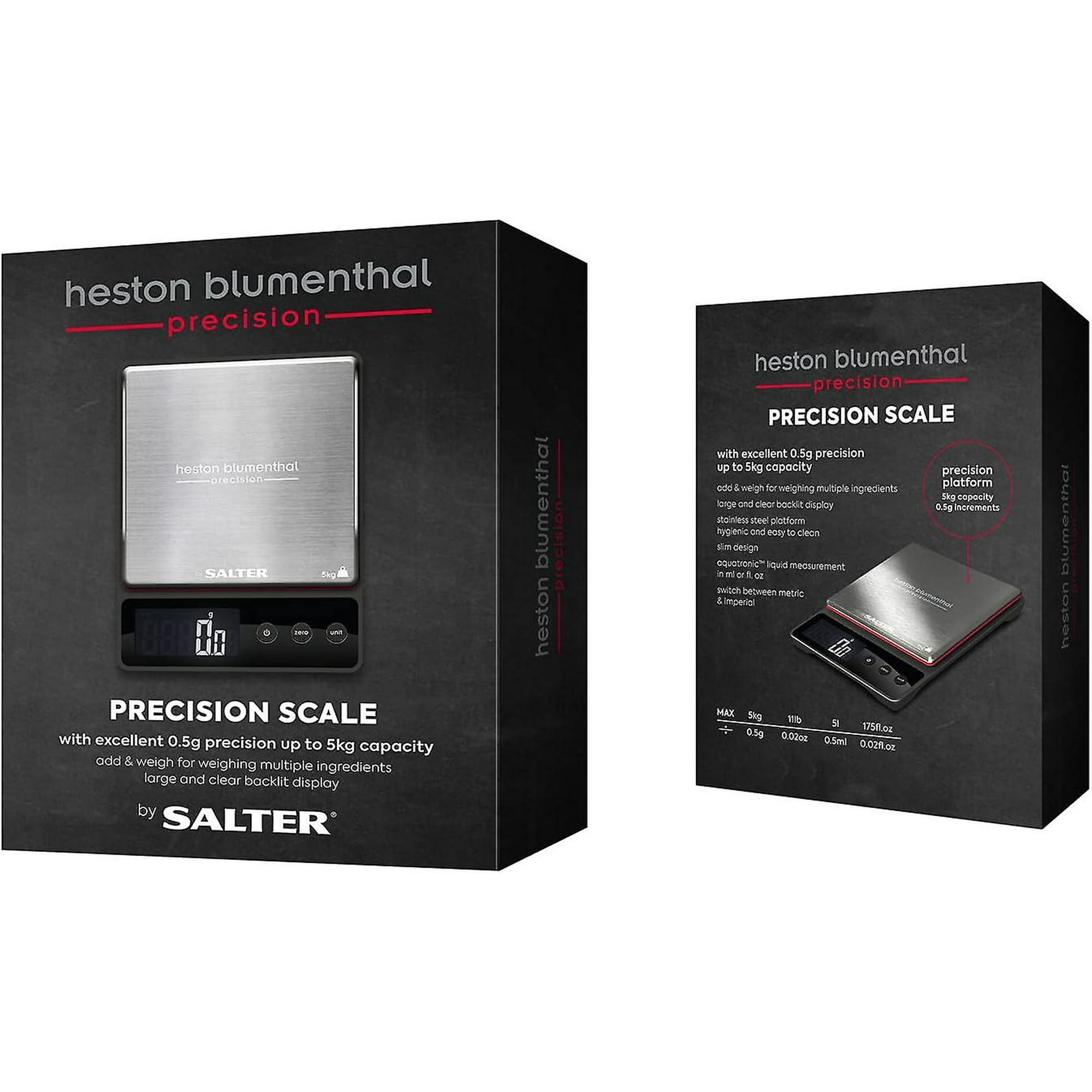 Heston Blumenthal Precision By 1140a Hbbkdr Premium Digital Precision Kitchen Scale 5 Kg Capacity 0.5 G Increments Add Weigh Backlit Display S