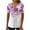 ZA-Hot Pink, variant on Jsaierl Womens Tops Hide Belly Shirts Summer Pleated Button V Neck T-Shirt Causal Empire Waist A-Line Floral Tunic Tops