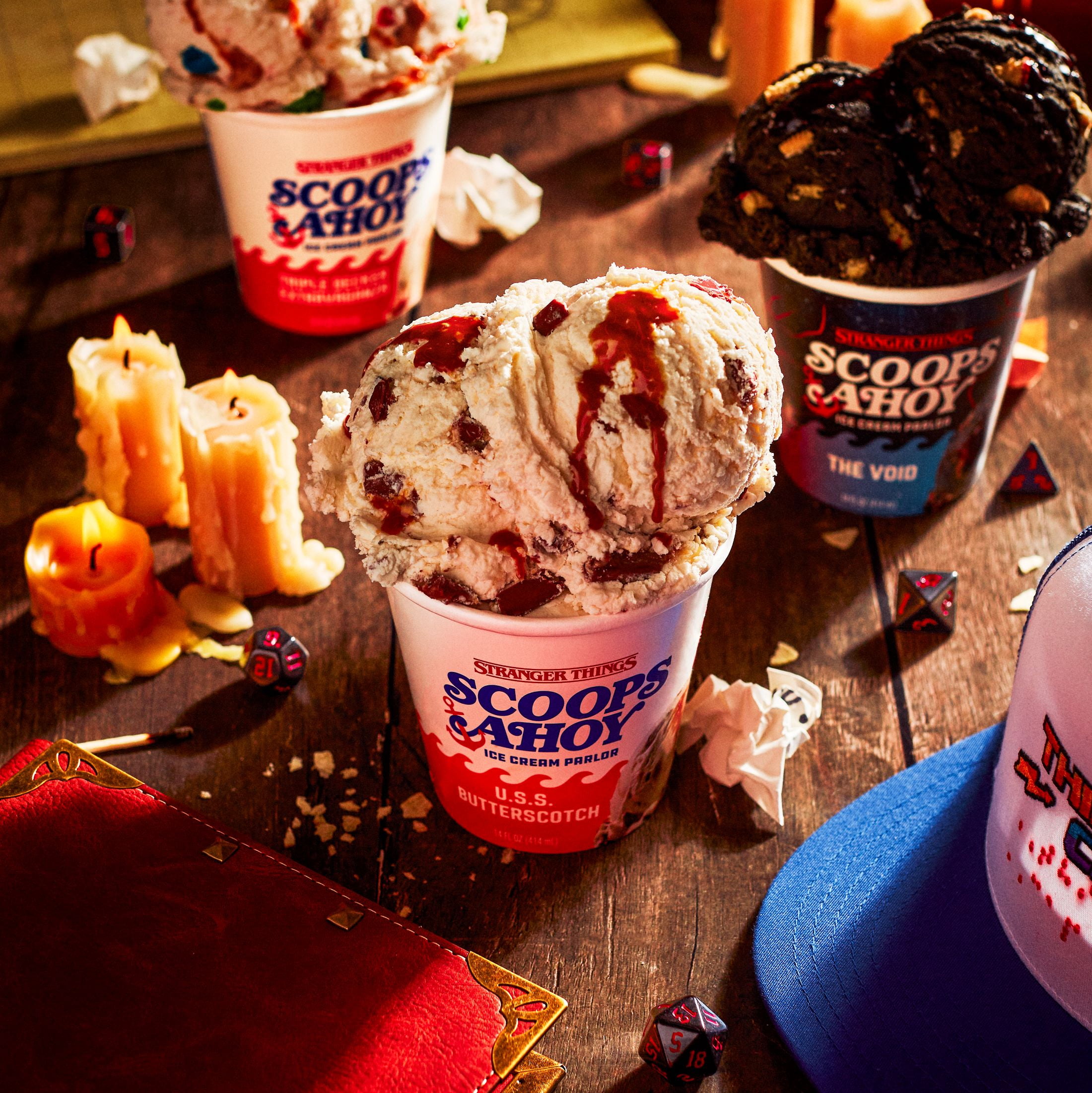 Scoops Ahoy USS Butterscotch Ice Cream, 14 fl oz Stranger Things Netflix