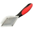 thumbnail image 2 of Jeffers Pet Non Slip Slicker Grooming Brush – Soft Flexible Pins, Red & Black Handle. Detangling Grooming Tool for Dogs & Cats w/ Short, Long, Thick & Curly Coats, Easy Storage, Travel Size - Small, 2 of 5