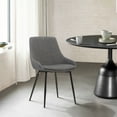 thumbnail image 2 of Mia Contemporary Dining Chair in Charcoal Fabric with Black Powder Coated Metal Legs, 2 of 8