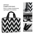 thumbnail image 4 of Iauyy 16inch Laptop Briefcase for Men/Women , Detachable Strap & Padded Compartment，Water-Resistant BagBusiness Travel File and Notepad,Black and White Stripes, 4 of 7