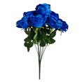 thumbnail image 1 of Matsuzay Ramo de rosas artificiales de 10 cabezas, decoración de simulación, centro de de oficina en casa, rosa falsa Flores artificiales azul Matsuzay HA7033-09B, 1 of 5