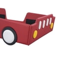 thumbnail image 2 of HICOMILA Race Car Bed Frame for Boys＆Girls with Wheels, Twin Size Car Beds PU Leather Wooden,Twin Platform Bed for Girls＆Boys Bedroom, Red, 2 of 11