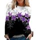 thumbnail image 1 of Puntoco Mujer Casual Cuello Redondo Manga Larga Impreso Camisa Suelta Blusa tops Puntoco Puntoco-7397, 1 of 5