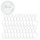 thumbnail image 3 of Juego de 24 discos circulares transparentes de acrílico para llaveros, llaveros redondos de acrílico transparente para manualidades (transparentes), 3 of 8