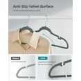 thumbnail image 3 of Velvet Hangers Clothes Hangers with Shoulder Notches Pants Bar Ink UCRFB, 3 of 7