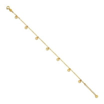 14k Gold Light Anklet 1 Inch 9 Inch Anklet for Women - 1.5 Grams