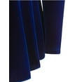 thumbnail image 5 of LIUHUO Ice Figure Skating Dress Girls Blue Velvet Stretchy Child Competition Dancewear,130, 5 of 6