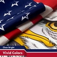 thumbnail image 4 of G128 5 Pack: American USA Proud & Free Eagle Flag Flag | 3x5 Ft | LiteWeave Pro Series Printed 300D Poly | Specialty Flag, Vibrant Colors, Brass Grommets, Thicker and More Durable Than 100D 75D Poly, 4 of 6