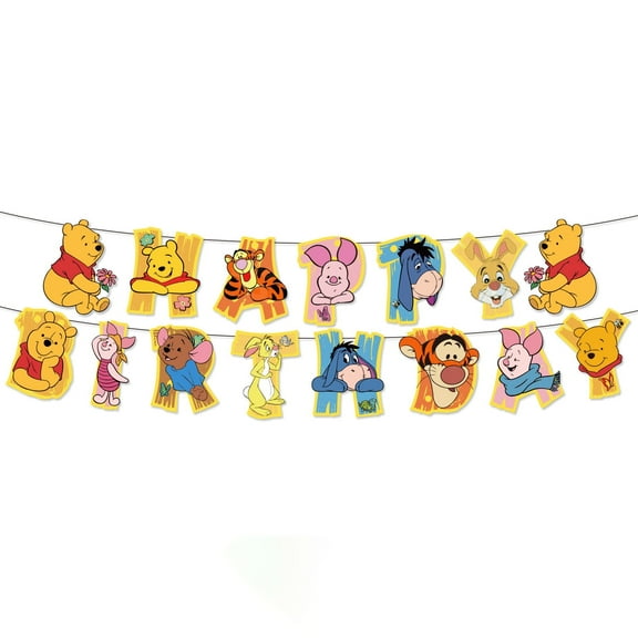 Winnie Banner For Shower Decorations Pooh Birthday Banner Party Decoration Party Supplies