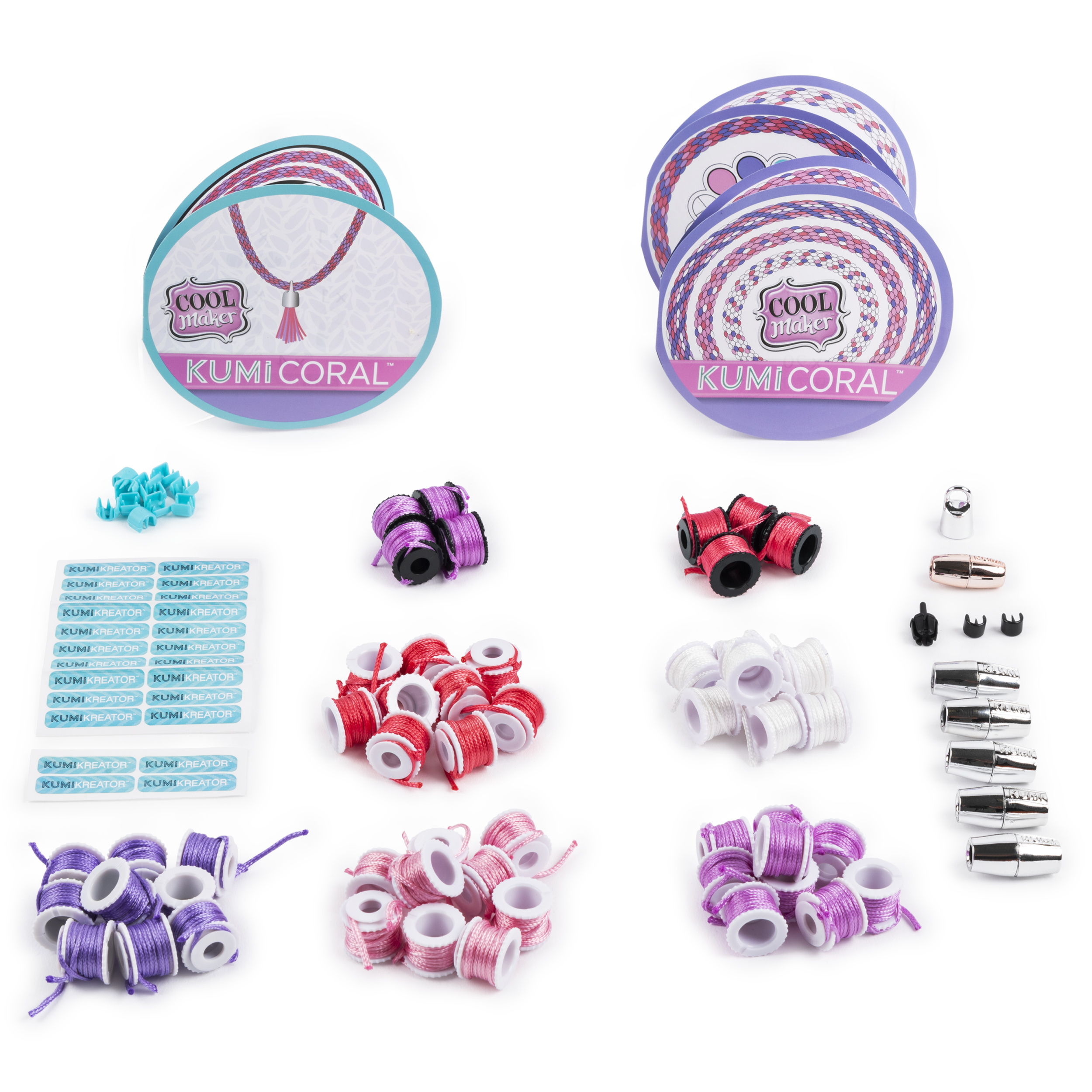 Cool Maker, KumiKreator Coral Fashion Pack Refill, Friendship Bracelet and  Necklace Activity Kit