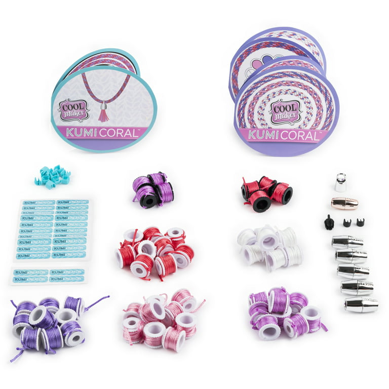 Cool Maker, KumiKreator Coral Fashion Pack Refill, Friendship Bracelet and  Necklace Activity Kit