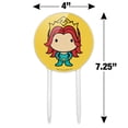 thumbnail image 2 of Acrylic Aquaman Movie Mera Chibi Character Cake Topper Party Decoration for Wedding Anniversary Birthday Graduation, 2 of 7