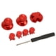 thumbnail image 5 of Botones de metal del controlador de juego reemplazo D Pad Botón de reparación del controlador de cabeza de hongo Fácil instalación Aleación de aluminio Rojo para Gamepad ANGGREK Otros, 5 of 8