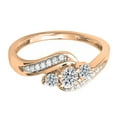 thumbnail image 3 of Dazzlingrock Collection 0.50 Carat (ctw) 14K Round Diamond Ladies 3 Stone Engagement Ring 1/2 CT, Rose Gold, Size 7, 3 of 6