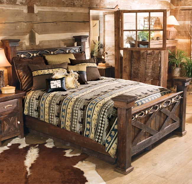 Antler Barnwood Bed Queen Com Departments