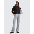 thumbnail image 4 of Sudadera CRZ YOGA SoftAura con cuello redondo y manga larga negra para mujer, 4 of 6